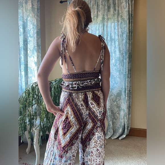Boho Gypsy crop top and pants matching set - Picture 3 of 16